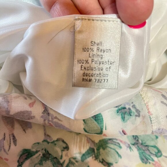 Lauren Conrad Floral Spaghetti Strap Midi Dress Size 16 - Picture 7 of 7